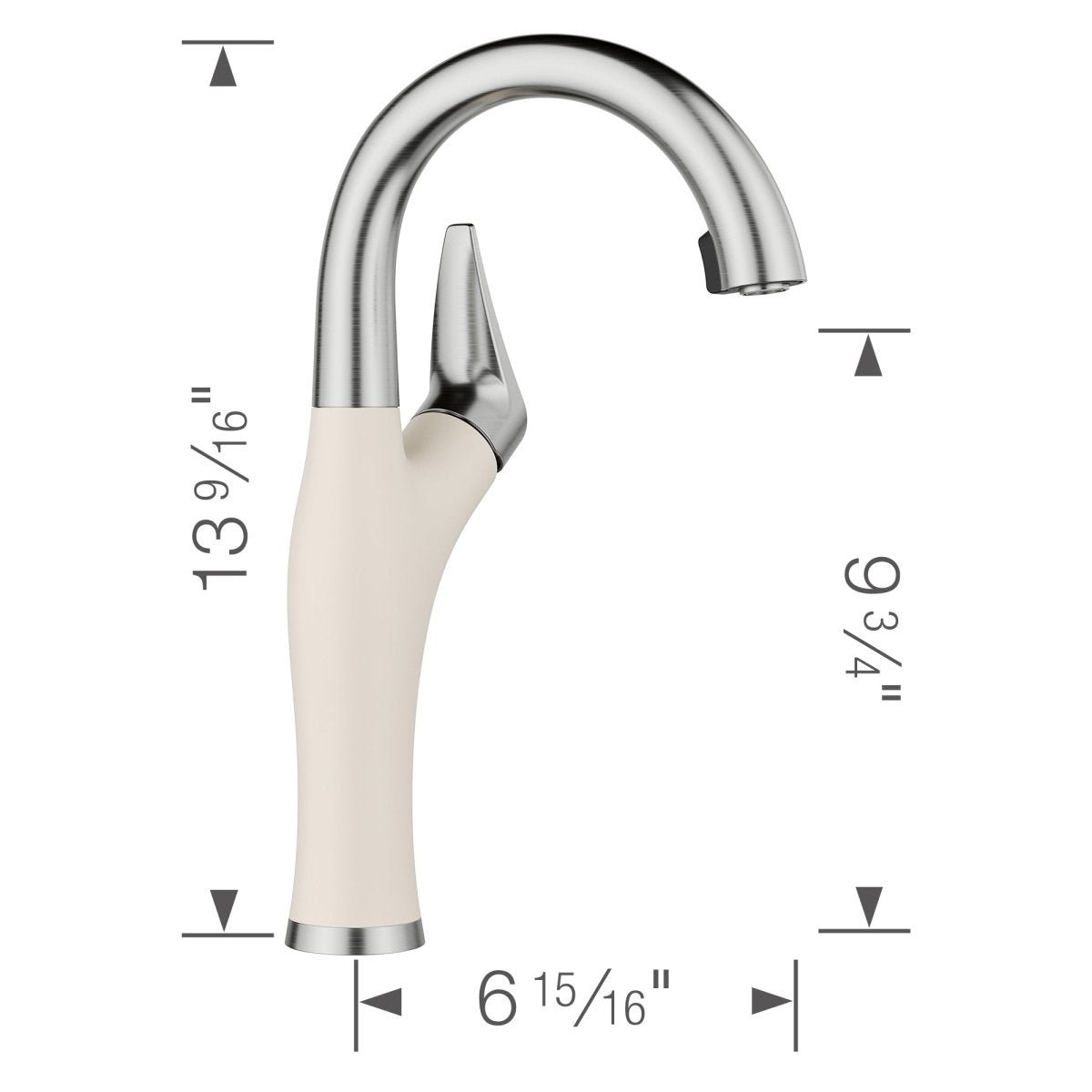 Blanco Artona Single Hole Dual Spray Brass Pull Down Bar Faucet 1.5 GPM - BUILDMYPLACE