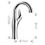 Blanco Artona Single Hole Dual Spray Brass Pull Down Bar Faucet 1.5 GPM - BUILDMYPLACE