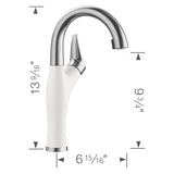 Blanco Artona Single Hole Dual Spray Brass Pull Down Bar Faucet 1.5 GPM - BUILDMYPLACE