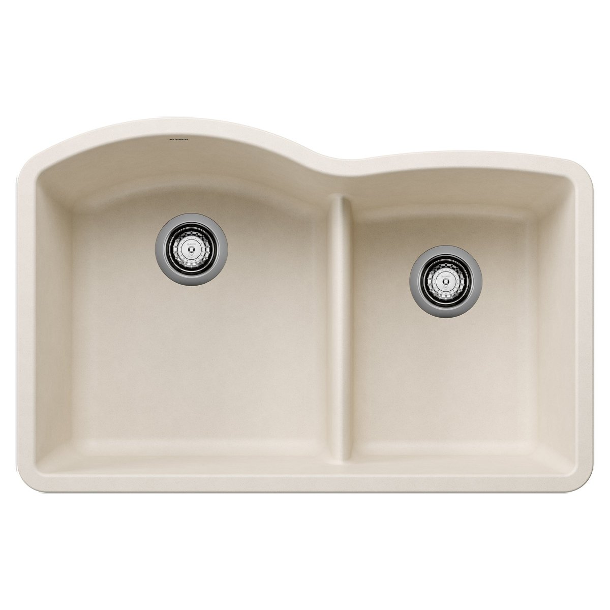 Blanco Diamond 32 Inch 60/40 Double Bowl Undermount Kitchen Sink with Low Divide 60/40 - BUILDMYPLACE