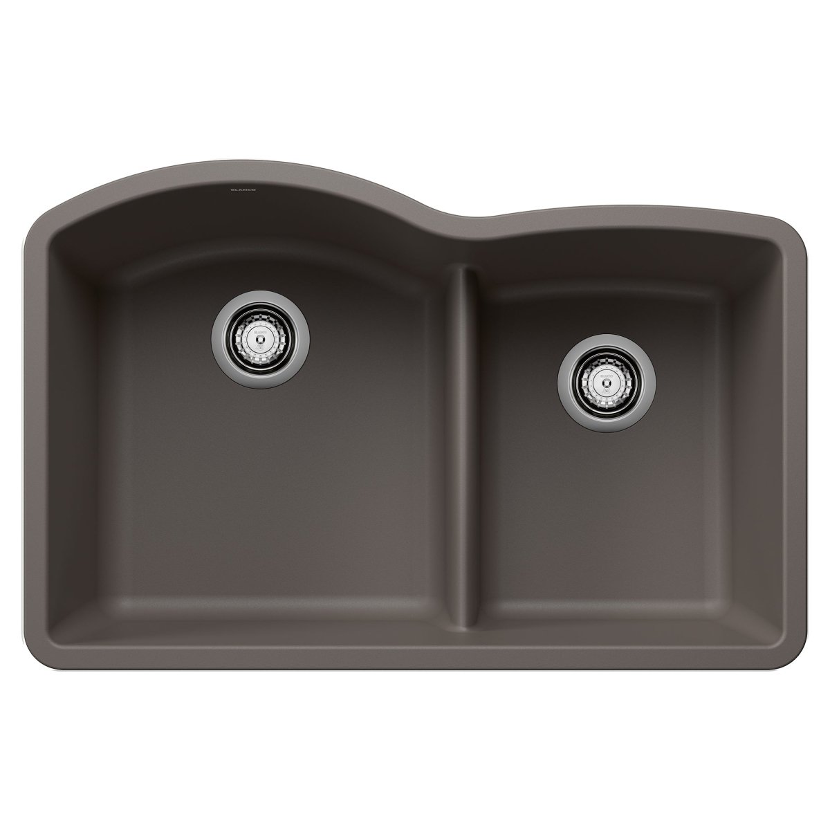 Blanco Diamond 32 Inch 60/40 Double Bowl Undermount Kitchen Sink with Low Divide 60/40 - BUILDMYPLACE