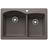 Blanco Diamond 33 Inch Silgranit Dual Mount 1 Hole 60/40 Double Bowl Kitchen Sink - BUILDMYPLACE