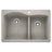 Blanco Diamond 33 Inch Silgranit Dual Mount 1 Hole 60/40 Double Bowl Kitchen Sink - BUILDMYPLACE