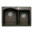 Blanco Diamond 33 Inch Silgranit Dual Mount 1 Hole 60/40 Double Bowl Kitchen Sink - BUILDMYPLACE