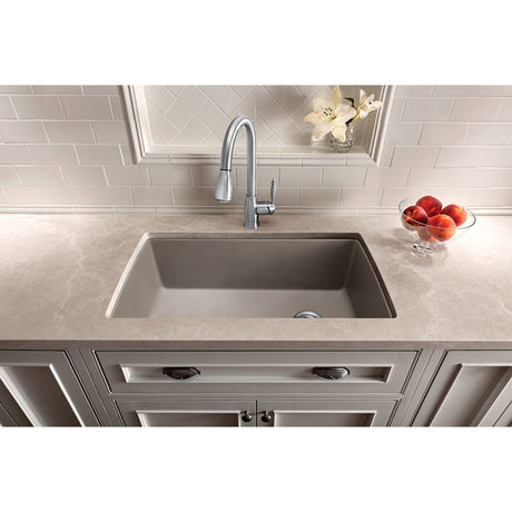 Blanco Diamond 33 inch Single Bowl Silgranit Undermount Kitchen Sink - BUILDMYPLACE