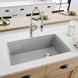 Blanco Diamond 33 inch Single Bowl Silgranit Undermount Kitchen Sink - BUILDMYPLACE