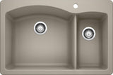 Blanco Diamond Silgranit 70/30 Double Bowl Drop - In Or Undermount Kitchen Sink - BUILDMYPLACE