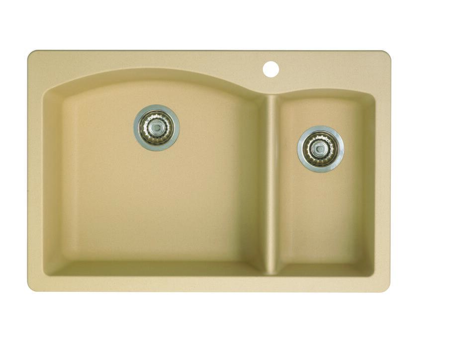 Blanco Diamond Silgranit 70/30 Double Bowl Drop - In Or Undermount Kitchen Sink - BUILDMYPLACE