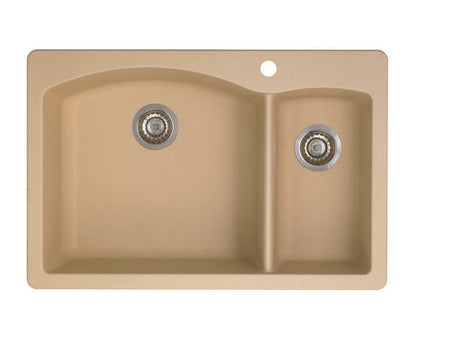 Blanco Diamond Silgranit 70/30 Double Bowl Drop - In Or Undermount Kitchen Sink - BUILDMYPLACE