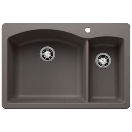 Blanco Diamond Silgranit 70/30 Double Bowl Drop - In Or Undermount Kitchen Sink - BUILDMYPLACE