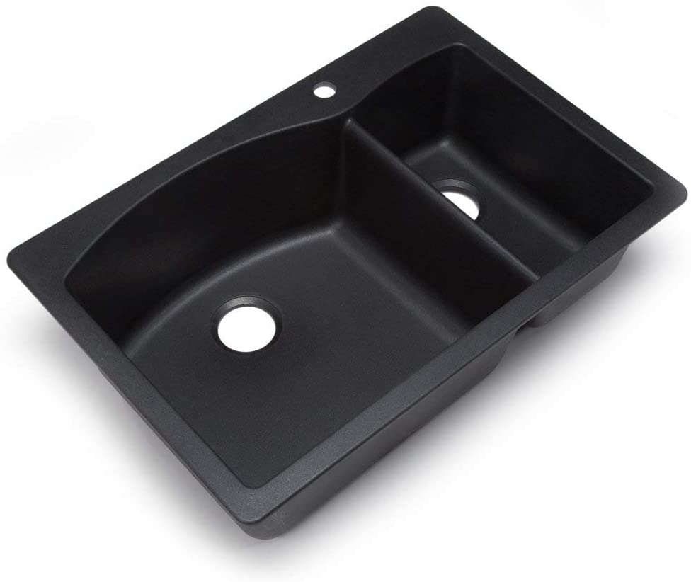 Blanco Diamond Silgranit 70/30 Double Bowl Drop - In Or Undermount Kitchen Sink - BUILDMYPLACE