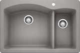 Blanco Diamond Silgranit 70/30 Double Bowl Drop - In Or Undermount Kitchen Sink - BUILDMYPLACE