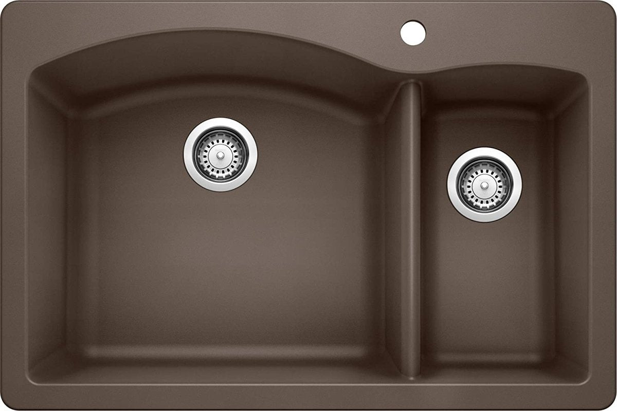 Blanco Diamond Silgranit 70/30 Double Bowl Drop - In Or Undermount Kitchen Sink - BUILDMYPLACE