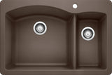 Blanco Diamond Silgranit 70/30 Double Bowl Drop - In Or Undermount Kitchen Sink - BUILDMYPLACE