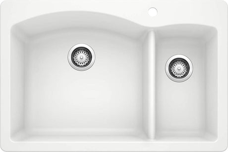 Blanco Diamond Silgranit 70/30 Double Bowl Drop - In Or Undermount Kitchen Sink - BUILDMYPLACE