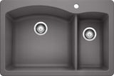 Blanco Diamond Silgranit 70/30 Double Bowl Drop - In Or Undermount Kitchen Sink - BUILDMYPLACE