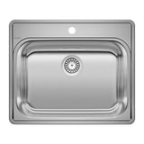 Blanco Essential 25" Single Basin Inset Stainless Steel Laundry Sink - 1 - Hole - BUILDMYPLACE