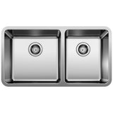 Blanco Formera 33" Undermount Double Basin Stainless Steel Kitchen Sink 60/40 split - BUILDMYPLACE