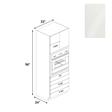 Blanco Gloss - Tall Oven Cabinet - 33"W x 96"H x 24"D - Pre Assembled - Frameless Cabinet - BUILDMYPLACE