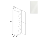 Blanco Gloss - Tall Pantry Cabinet - 18"W x 84"H x 24"D - Pre Assembled - Frameless Cabinet - BUILDMYPLACE