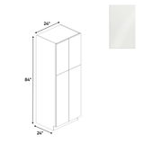 Blanco Gloss - Tall Pantry Cabinet - 24"W x 84"H x 24"D - Pre Assembled - Frameless Cabinet - BUILDMYPLACE