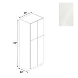 Blanco Gloss - Tall Pantry Cabinet - 24"W x 90"H x 24"D - Pre Assembled - Frameless Cabinet - BUILDMYPLACE