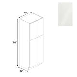 Blanco Gloss - Tall Pantry Cabinet - 30"W x 90"H x 24"D - Pre Assembled - Frameless Cabinet - BUILDMYPLACE