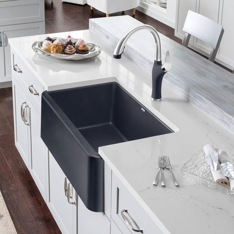 Blanco Ikon 30 Inch Farmhouse Apron Front Single Bowl Kitchen Sink - BUILDMYPLACE