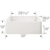 Blanco Ikon 30 Inch Farmhouse Apron Front Single Bowl Kitchen Sink - BUILDMYPLACE