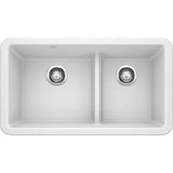 Blanco Ikon 33" Farmhouse Double Basin Silgranit Kitchen Sink - BUILDMYPLACE