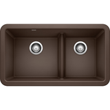 Blanco Ikon 33" Farmhouse Double Basin Silgranit Kitchen Sink - BUILDMYPLACE