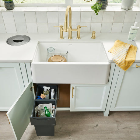 Blanco Ikon 33 Inch Silgranit Apron - Front Farmhouse Kitchen Sink - BUILDMYPLACE