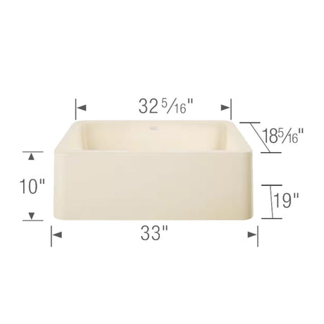 Blanco Ikon 33 Inch Silgranit Apron - Front Farmhouse Kitchen Sink - BUILDMYPLACE