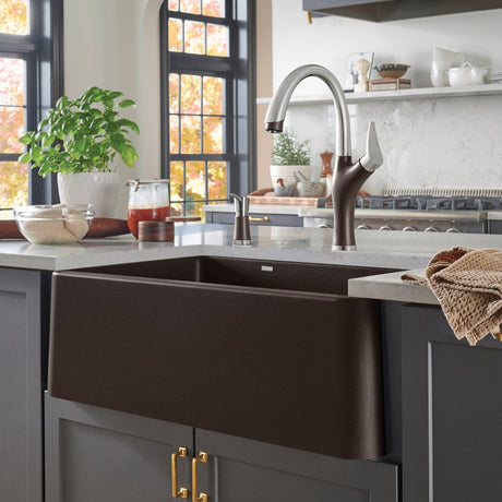 Blanco Ikon 33 Inch Silgranit Apron - Front Farmhouse Kitchen Sink - BUILDMYPLACE