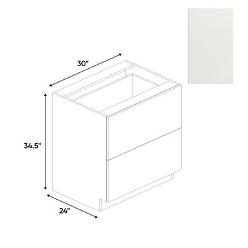 Blanco Matte - 2 Drawer Base Cabinet - 30