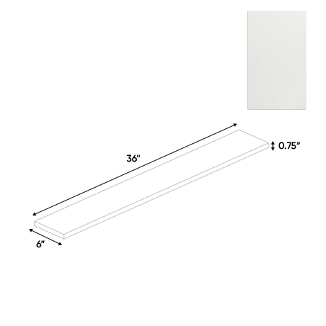 Blanco Matte - Filler Panel - 6"W x 36"H x 0.75"D - Pre Assembled - Frameless Cabinet - BUILDMYPLACE