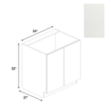 Blanco Matte - Vanity Sink Base Cabinet Full Height - 24"W x 30"H x 21"D - Pre Assembled - Frameless Cabinet - BUILDMYPLACE