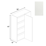 Blanco Matte - Wall Blind Corner Cabinet - 30"W x 42"H x 12"D - Pre Assembled - Frameless Cabinet - BUILDMYPLACE