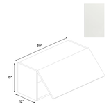 Blanco Matte - Wall Upper Cabinet - 30"W x 15"H x 12"D - Pre Assembled - Frameless Cabinet - BUILDMYPLACE