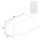 Blanco Matte - Wall Upper Cabinet - 30"W x 18"H x 12"D - Pre Assembled - Frameless Cabinet - BUILDMYPLACE