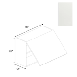 Blanco Matte - Wall Upper Cabinet - 30"W x 24"H x 12"D - Pre Assembled - Frameless Cabinet - BUILDMYPLACE