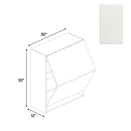 Blanco Matte - Wall Upper Cabinet - 30"W x 30"H x 12"D - Pre Assembled - Frameless Cabinet - BUILDMYPLACE