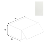 Blanco Matte - Wall Upper Cabinet - 36"W x 18"H x 24"D - Pre Assembled - Frameless Cabinet - BUILDMYPLACE