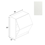 Blanco Matte - Wall Upper Cabinet - 36"W x 30"H x 12"D - Pre Assembled - Frameless Cabinet - BUILDMYPLACE