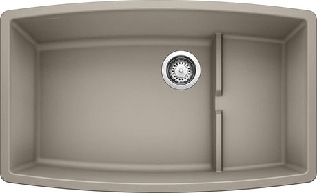 Blanco Performa 32 Inch Cascade Silgranit Undermount Kitchen Sink with Colander - BUILDMYPLACE