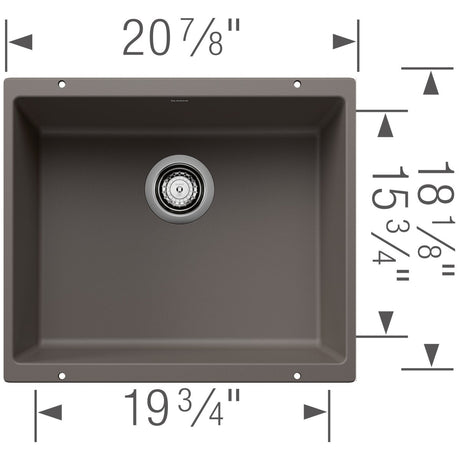 Blanco Precis 21 inch Single Bowl Undermount Kitchen Sink - BUILDMYPLACE