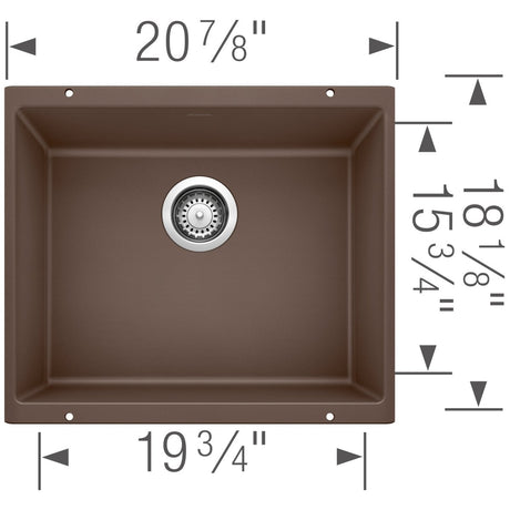 Blanco Precis 21 inch Single Bowl Undermount Kitchen Sink - BUILDMYPLACE