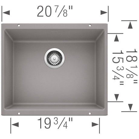 Blanco Precis 21 inch Single Bowl Undermount Kitchen Sink - BUILDMYPLACE