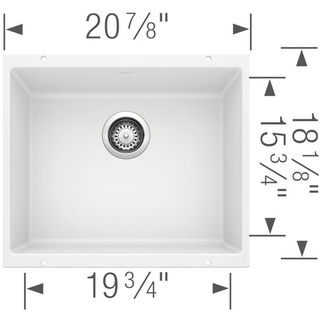 Blanco Precis 21 inch Single Bowl Undermount Kitchen Sink - BUILDMYPLACE