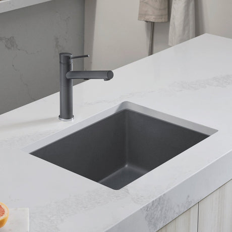 Blanco Precis 24 inch Single Bowl Silgranit Undermount Kitchen Sink - BUILDMYPLACE